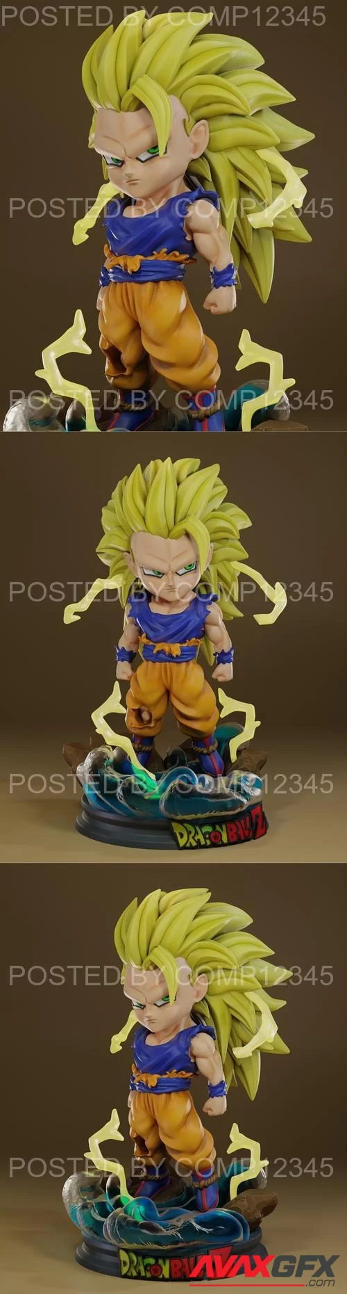 Goku SSJ3 chibi 3D Print