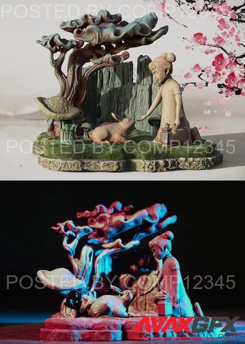 Chinese New Year Diorama 3D Print