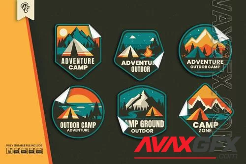 Camping Badge Sticker