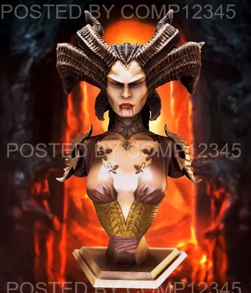 Lilith Diablo Bust 3D Print