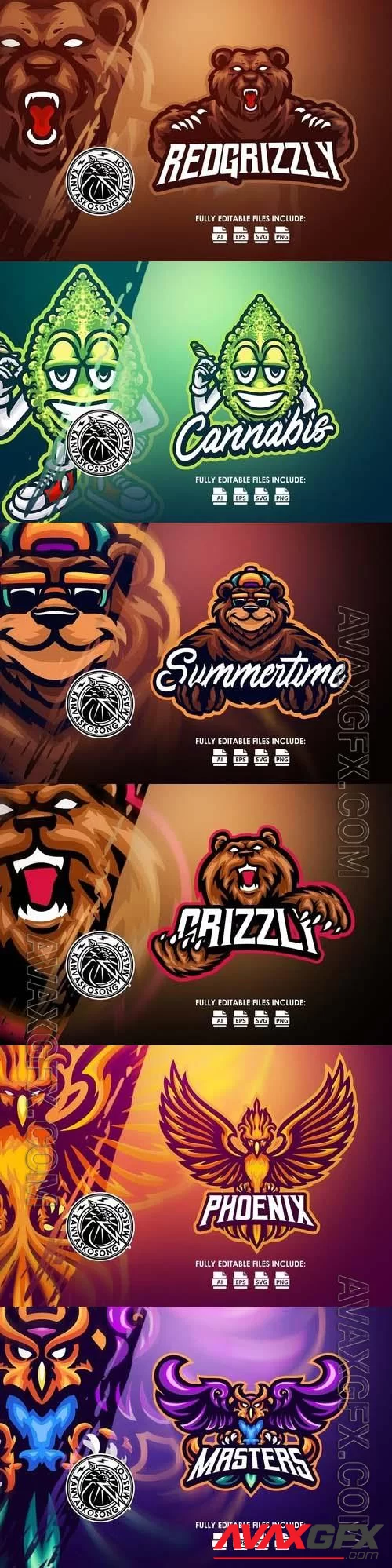 Logo mascot vector design template vol 3