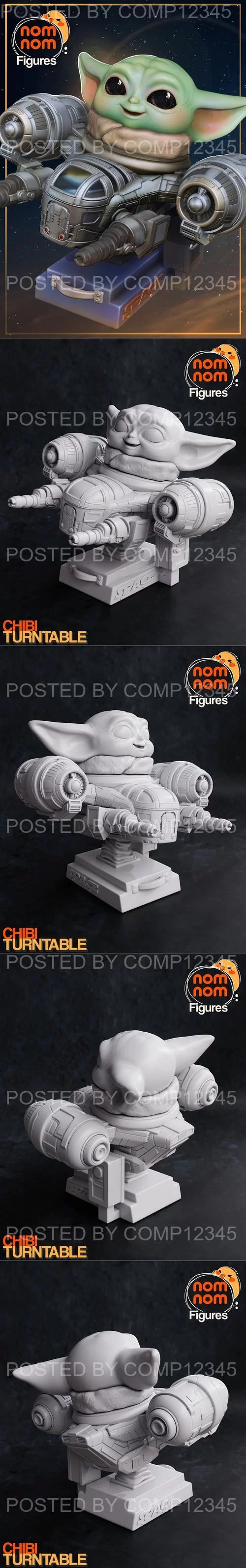 3D Print Model - Nomnom Figures - Grogu from Mandalorian
