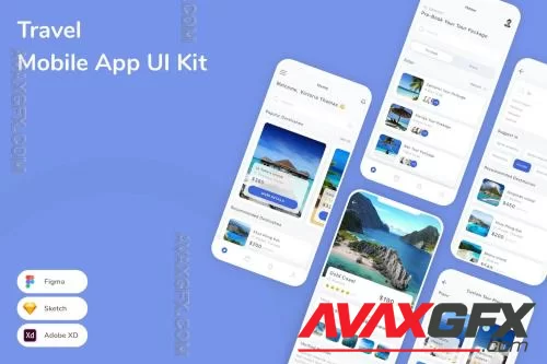 Travel Mobile App UI Kit H3D4LWR