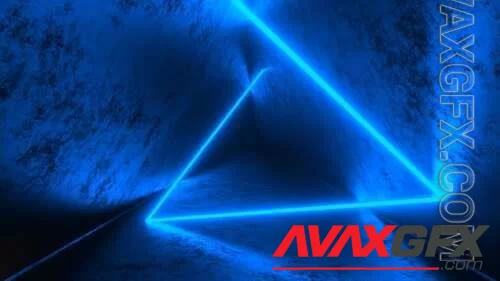 MA - Blue Neon Laser Beam Tunnel Loop 1447194