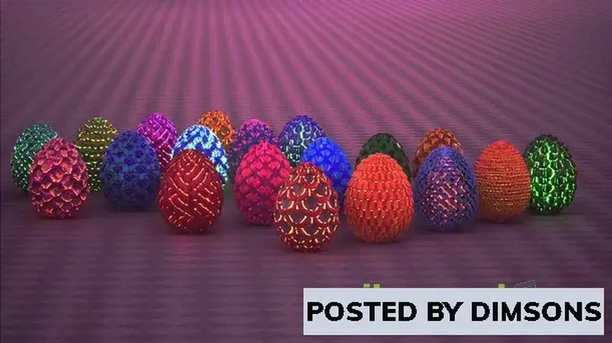 Unreal Engine Textures & Materials 20 Pcs Dragon Egg Advanced Animated Material Pack v5.1-5.2