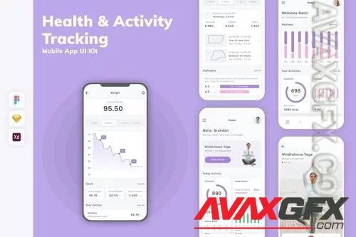 Health & Activity Tracking Mobile App UI Kit