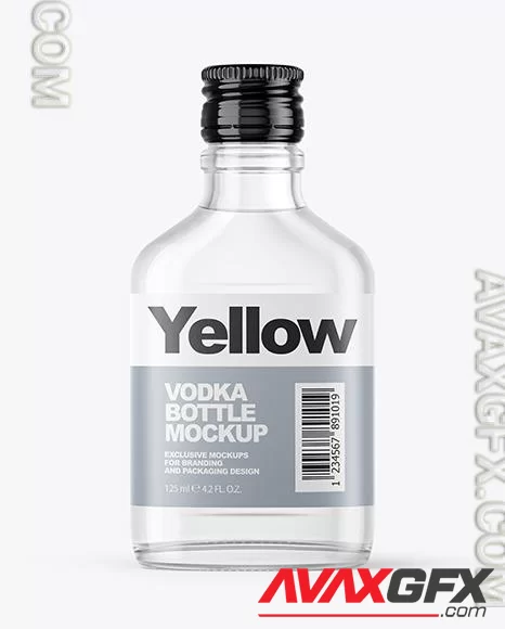 Clear Glass Vodka Bottle Mockup 46741 TIF