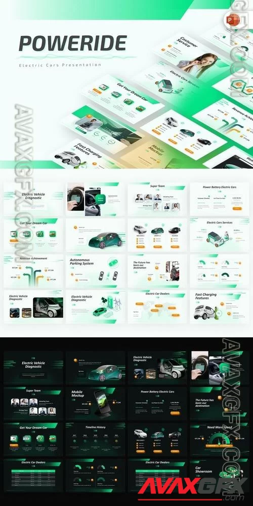 Poweride Electric Cars PowerPoint Template