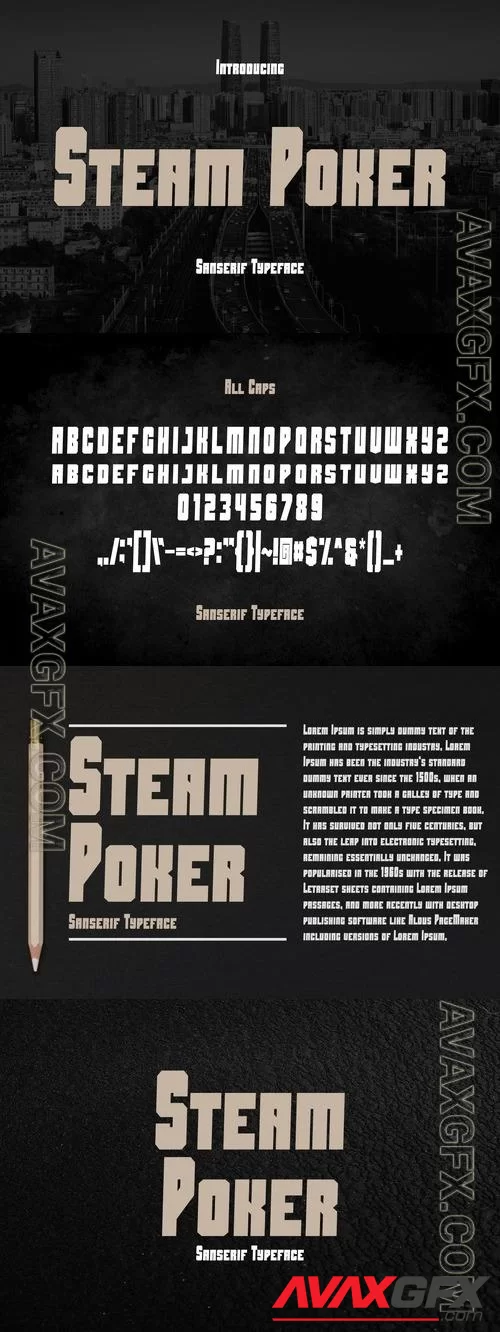 SteamPoker-Bold Font