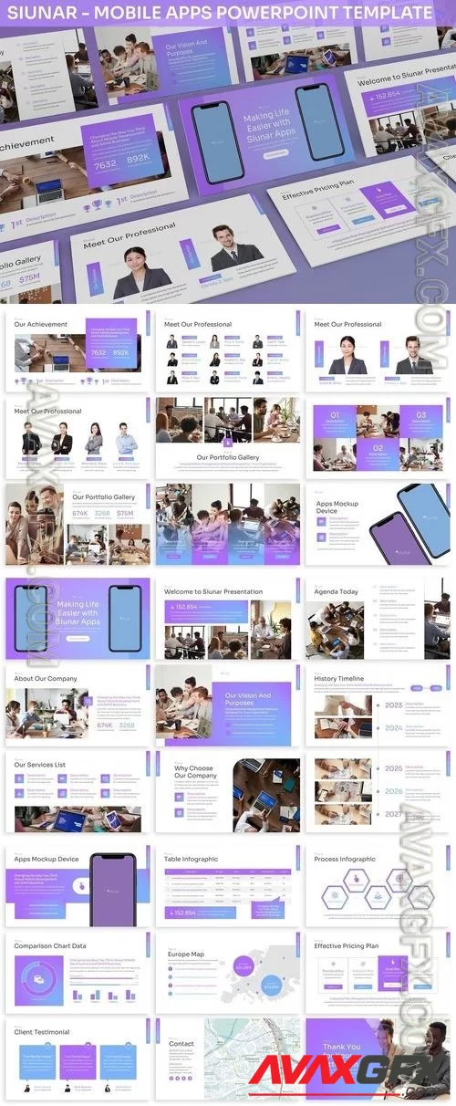 Siunar - Mobile Apps Powerpoint Template