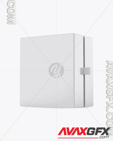 Glossy Gift Box Mockup - Half Side View (Eye-Level Shot) 26275 TIF