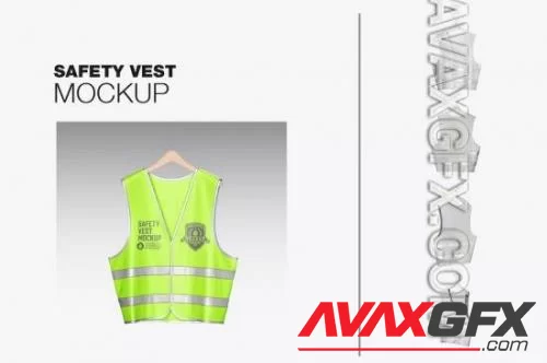 Safety Vest with Hanger Mockup