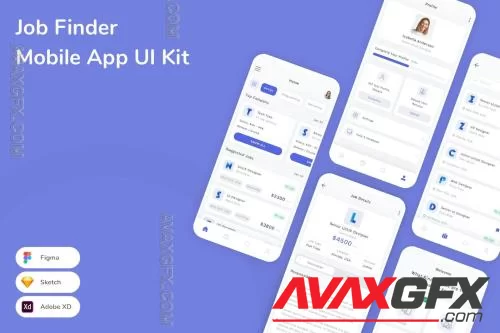 Job Finder Mobile App UI Kit KAS9U7E