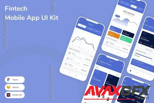 Fintech Mobile App UI Kit TSYKVGQ