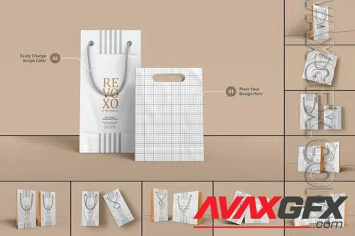 Paper Shopping Bag Psd Mockups of a Variety of Use - RQ89MDF