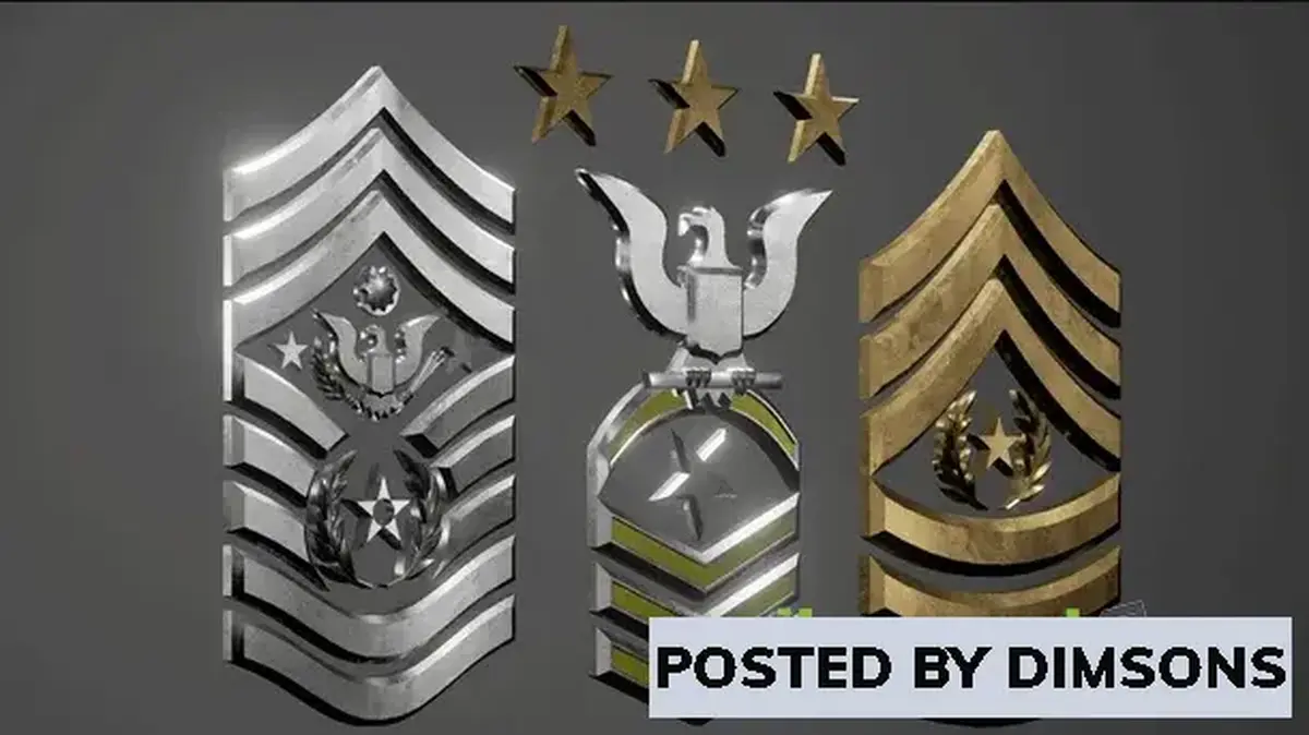 Unreal Engine Props 3D Military Insignia Set v4.12-4.27, 5.0-5.2