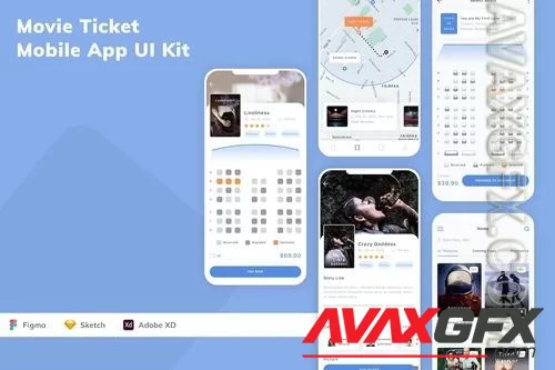 Movie Ticket Mobile App UI Kit