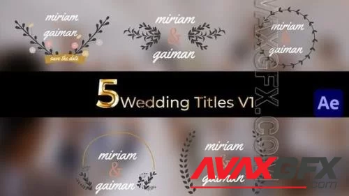 Videohive - Wedding Titles Leaf labels Pack 01 - 46199746