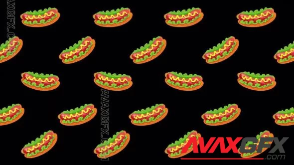 MA - Cartoon Hotdog Pattern Background 1365182