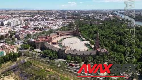 MA - Aerial Of Plaza De Espana, Seville 1642280