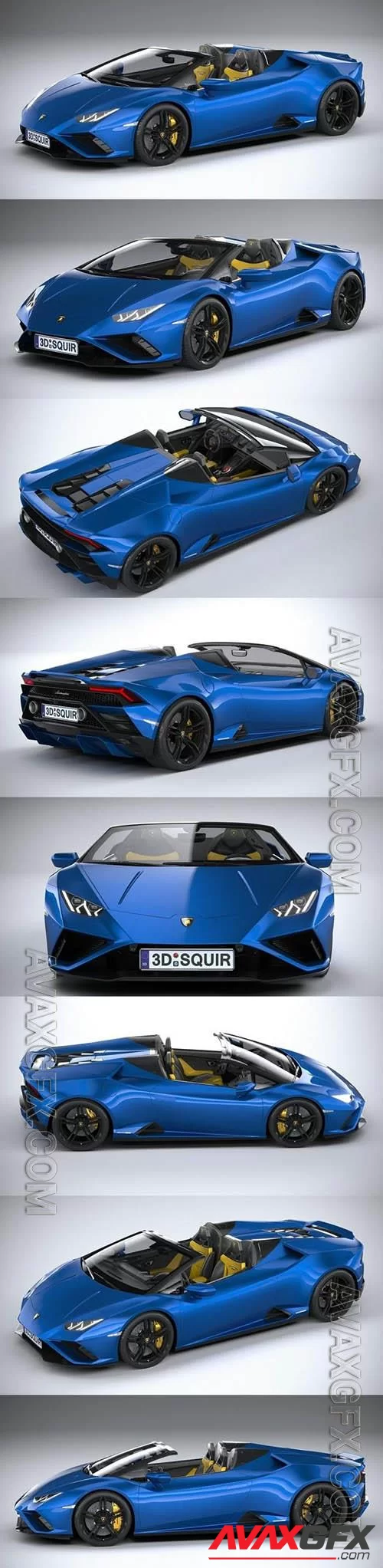 Lamborghini Huracan Evo RWD Spyder 2021 - 3d model