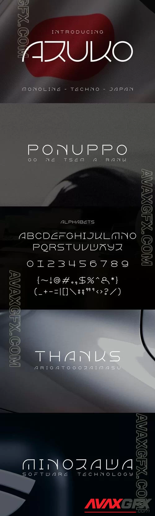 Azuko Techno Font
