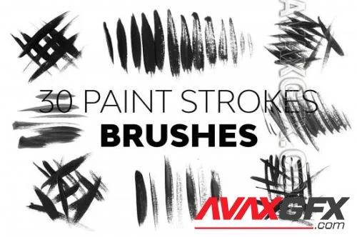 CreativeMarket - Paint Strokes Brushes - 21322706