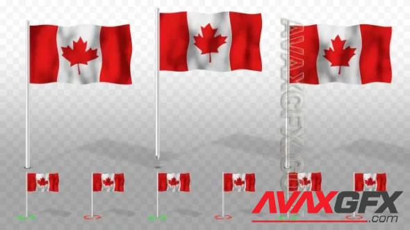MA - Canada Flag Map Pointers 1378473