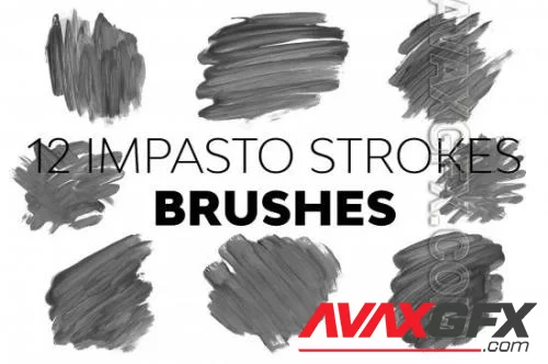CreativeMarket - Impasto Strokes Brushes - 21322646