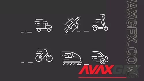 MA - Animated Vehicle White Line Icon Pack 1439661