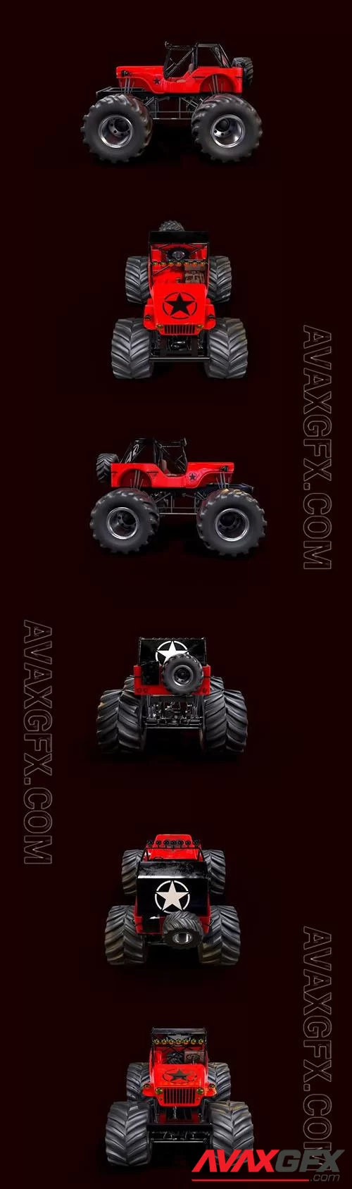 Jeep Monster Truck - 3d model