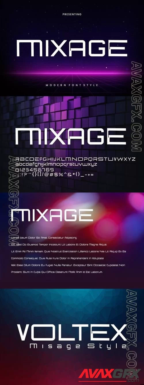 Mixage - Modern Font