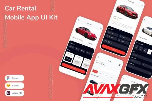 Car Rental Mobile App UI Kit F6SCXHX