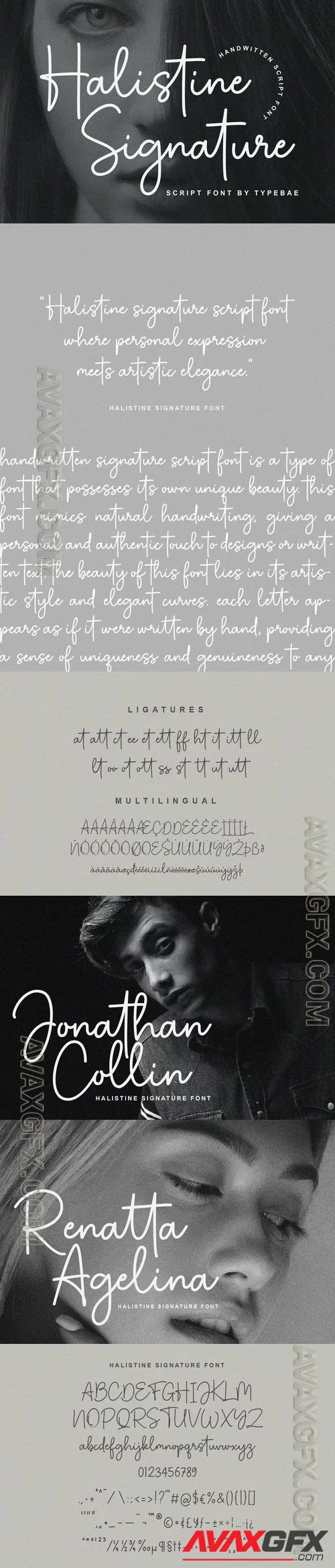 Halistine Signature Font Font
