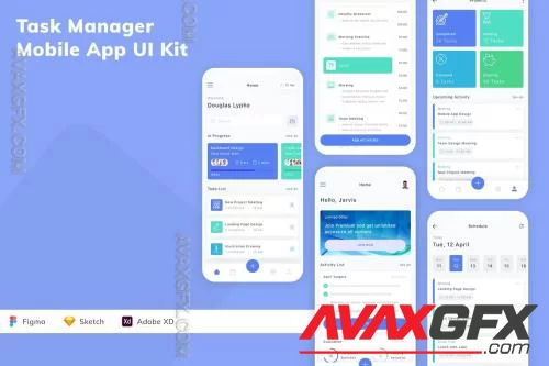 Task Manager Mobile App UI Kit LQZ2MBB