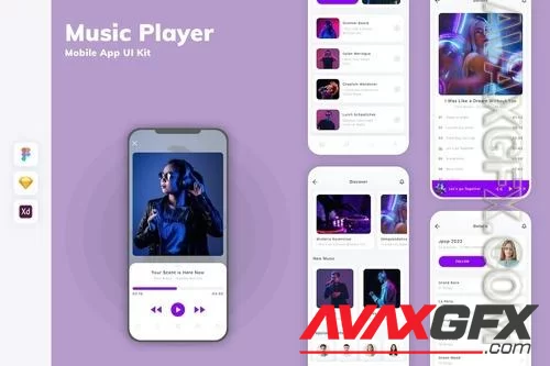 Music Player Mobile App UI Kit