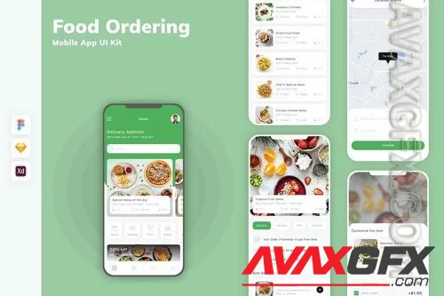 Food Ordering Mobile App UI Kit