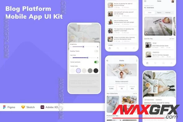Blog Platform Mobile App UI Kit
