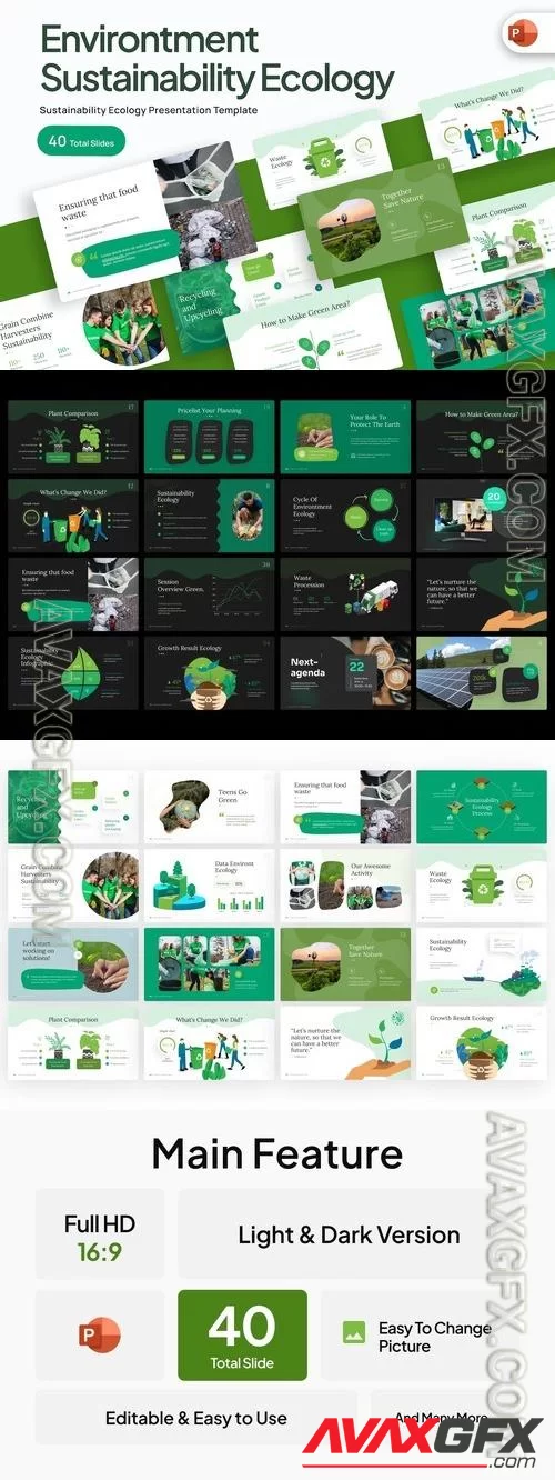 Environtment Sustainability PowerPoint Template