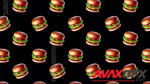 MA - Cartoon Burger Pattern Background 1362417
