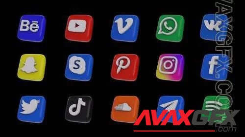 MA - Animated 3D Social Icons Pack 1560878