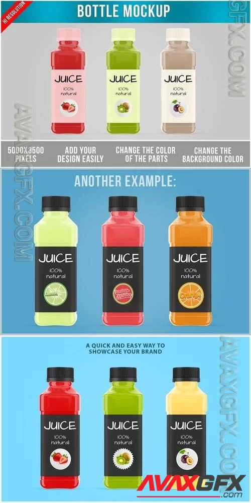 Juice Plastic Bottle Mockup