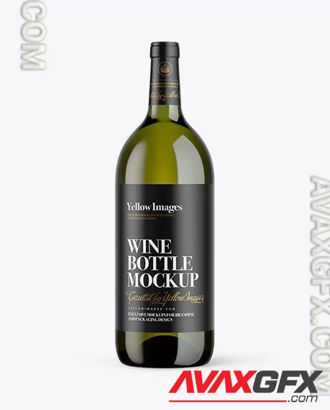 1.5L Green Glass Wine Bottle Mockup 46184 TIF