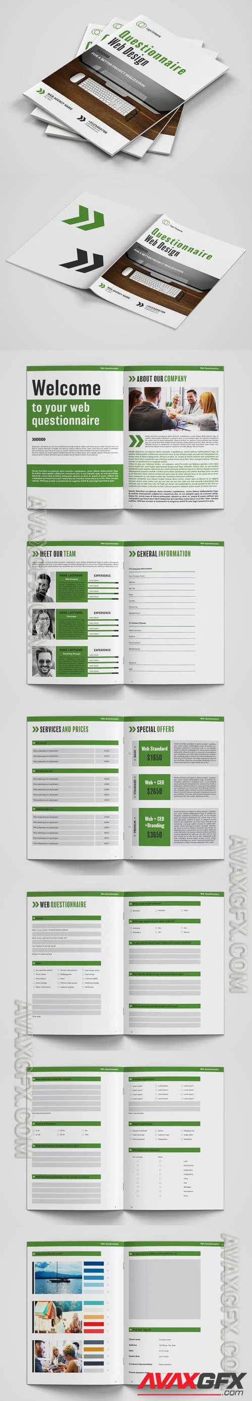 Questionnaire Layout with Green Accents 211177709 [Adobestock]