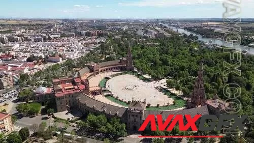 MA - Drone View Of Plaza De Espana, Seville 1642285