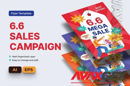 6.6 Sales Campaign Flyer Ai & EPS Template - BB2B3NM