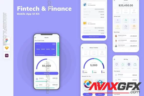 Fintech & Finance Mobile App UI Kit