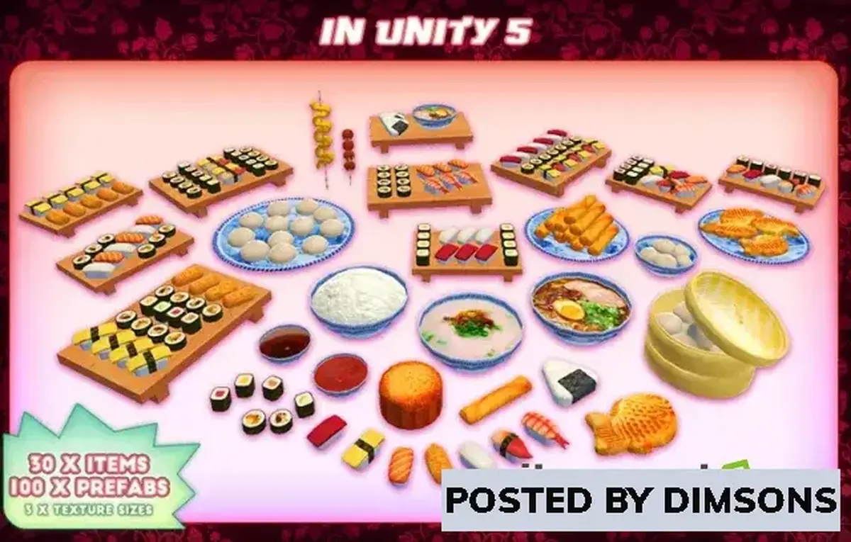 Unity 3D-Models Asian Food Heaven v1.1