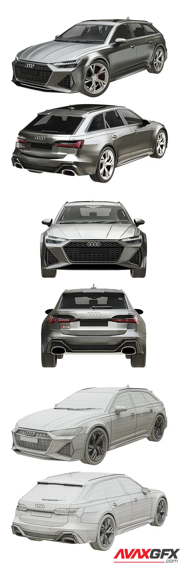 Audi RS6 2020 3D Model