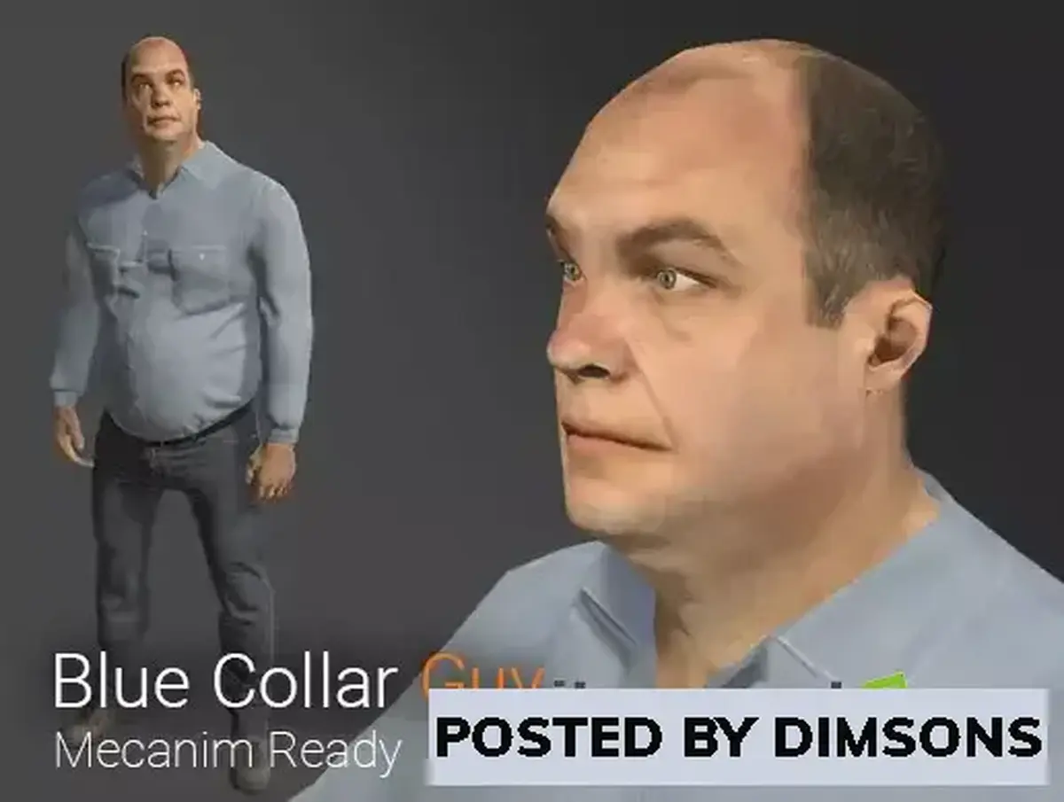 Unity 3D-Models Blue Collar Guy v1.0